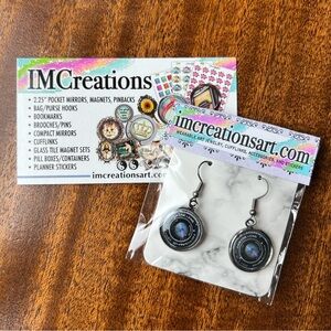 Camera Lens Dangle Brand New Earrings